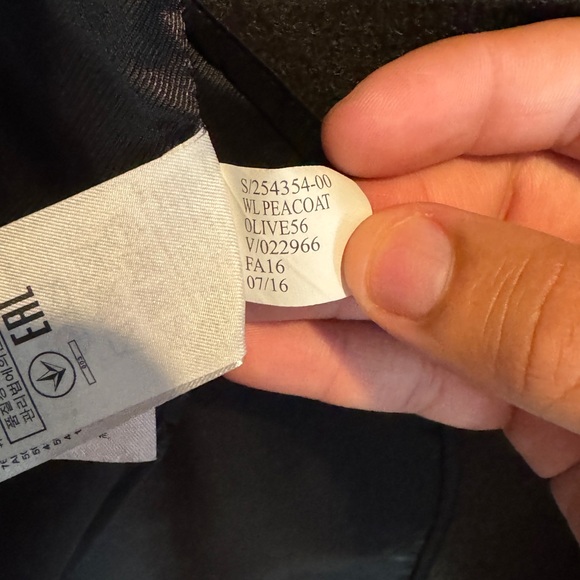 Banana Republic Men's olive green Pea Coat - Picture 5 of 7